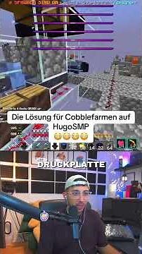 The solution for cobblestone farming on HugoSMP #hugosmp #shorts
