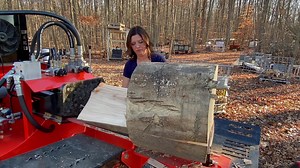 Amazing All Wood Muscle Wood Log Splitter! Making big ash blocks into firewood fast and easy! | Hard Working Man