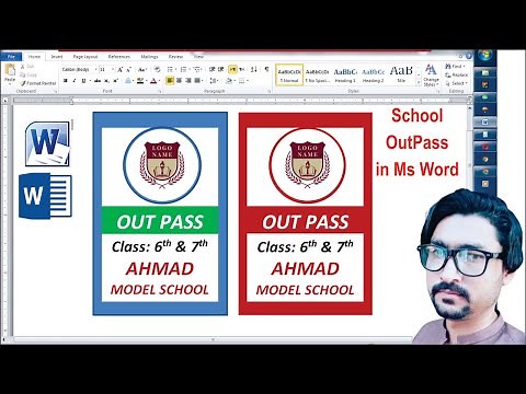 How to Make School Out Pass for school || Microsoft Word Tutorial