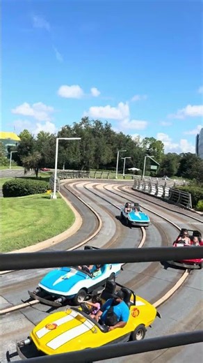 Tomorrow land Speedway at Disney Magic Kingdom. #magickingdom #disney #cars #shorts