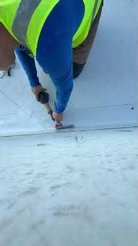 Upper T patch wall G membrane on a PVC roof #detailing #construction #roofing #satisfying#automobile