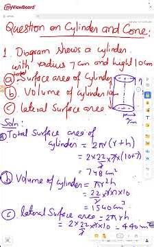 Question on Cylinder and Cone part 1#maths