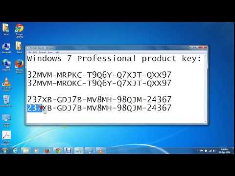 Windows 7 Professional product key