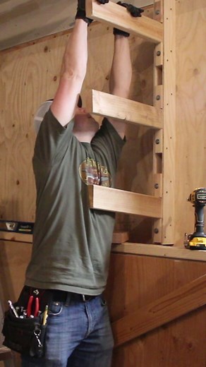 Jared Geddes | Quick and easy way to make a super strong lumber rack. You can do totally do this! Make sure to add a 5 degree angle on all of the cuts so... | Instagram