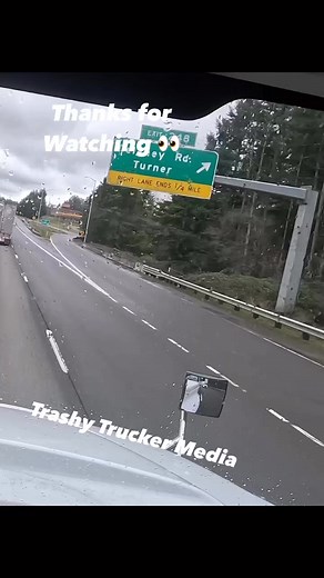 Trashy trucker attempts to pass and runs out of road………..🙂‍↔️ #trashytruckermedia #trashytrucker #nottoday #Oregon #hammerdown #voiceover #truckingindustry #truckie | Trashy Trucker Media