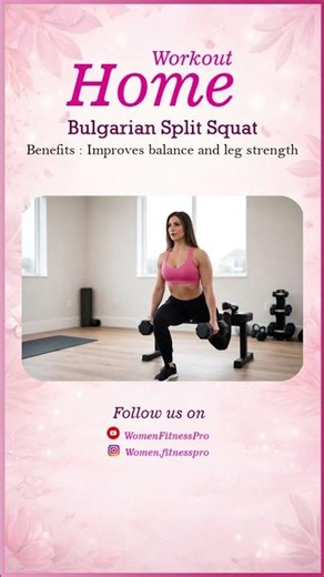 Bulgarian Split Squat | Home Workout – Build Strong Legs & Tone Glutes