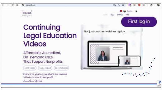 Completing the steps in CLEcast to receive the certificate of completion