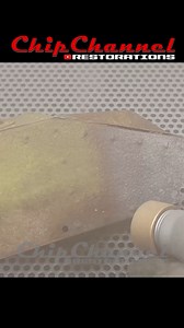 Sandblasting and body work on the 1918 Structo Wind Up Tank | Chip Channel Restorations