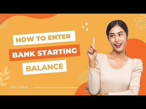 How to enter your starting bank balance