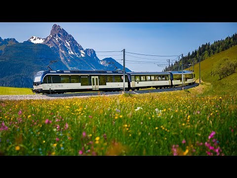 Cab Ride - Saanen to Zweisimmen - Goldenpass Panoramic MOB Switzerland Train | 4K HDR 60fps