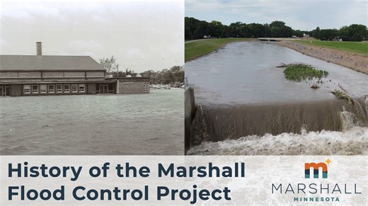 Marshall, MN Mayor Bob Byrnes provides a brief historical prospective of flooding events that have occurred in Marshall as well as details about how the local flood control project protects the community in times of high levels of water on the Redwood River. | City of Marshall, MN