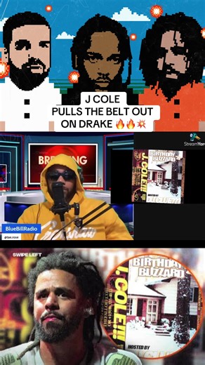 J COLE DISSSES DRAKE BACK ! PUT THE BELT ON LIL YACHTY AS WELL #jcole #birthdayblizzard #viralvideo #music #drake