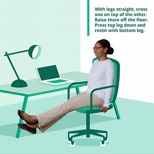 Legs cramping at work? Keep them limber with these two-minute exercises you won’t even have to leave your desk for. | Aetna