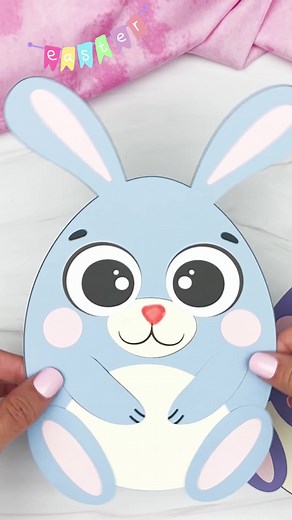 Kids will love creating this cute Easter egg bunny craft. Get the template on the blog! | Simple Everyday Mom