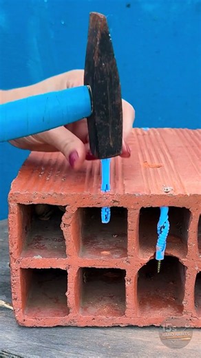 Securing Anchors In Brick Wall Tutorial 👷‍♂️ #bricks #renovation #construction