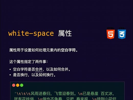 css white-space属性
