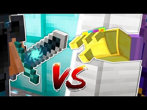 STRONGEST MINECRAFT SWORD vs MINECRAFT INFINITY GAUNTLET!!