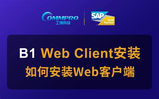 SAP操作教程（第15期）：如何安装Web Client