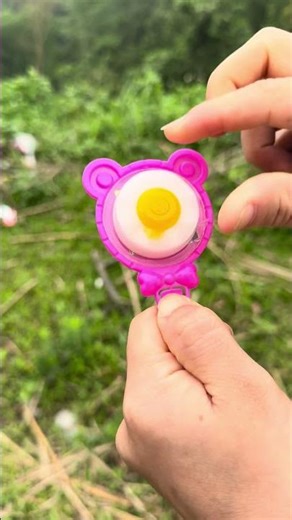 Delicious egg candy #bushcraft #survival #shorts #camping