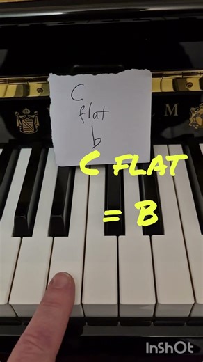 Finding C flat and C sharp on piano