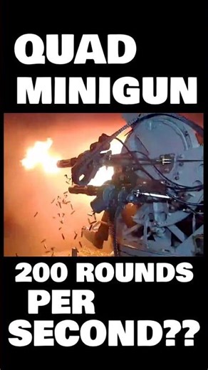 Quad Minigun by Dillon Precision #knobcreek #rapidfire #firepower #military #weaponsystems #shorts