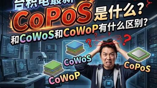 动画讲解台积电CoPoS是什么？和CoWoS和CoWoP有什么区别？