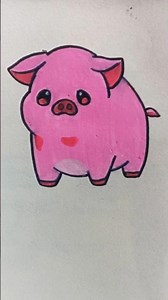 How to draw cute piglet #drawing #howtodraw #shorts #art #tutorial #menggambar