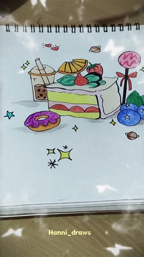🎨Cute Foods Drawing🍓✨#drawing #cuteart #fyp #foryou #trending #aesthetic #art #cutedoodles #ytshorts