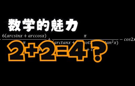 【数学的魅力1】从2+2=4能看到什么？