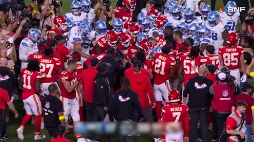 Violent brawl erupts at the end of Lions-Chiefs game