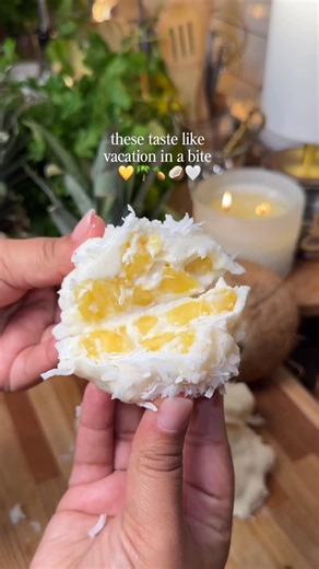 @maeshomesweethome on Instagram: "these pina colada clusters are ADDICTING 🍍💛 . Recipe 🍍 Combine 2 cups diced pineapple with, 1 cup of yogurt and 1/2 cup of shredded coconut 🍍Scoop out 1/2 cup sections on a baking tray and freeze until hardened 🍍 Melt 2 cups of white chocolate and 1 tablespoon of coconut oil until smooth and dip frozen clusters to coat - garnishing with more shredded coconut. . #clusters #pineapple #recipes #cooking #easyrecipes"