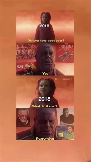 2018 Was Amazing But It Cost Everything 😢 | Avengers Infinity War Thanos Meme#shorts