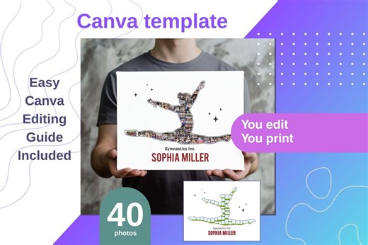 Editable Gymnastics Photo Collage Canva Template | Senior Gymnast Poster | Gymnastics Team Gift | DIY Sports Wall Art Printable - Etsy Canada