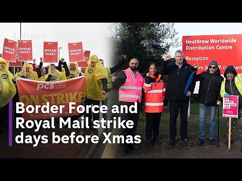 UK strike action: Airport and postal workers strike as disruption continues