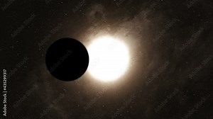 4k Epic Solar Eclipse. Real Space