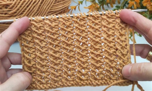 🍂 A very easy openwork knitting pattern in a row | Aslı ile El Sanatları