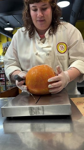 Cutting Mimolette Cheese - Easy to Cut Cheese Wheel