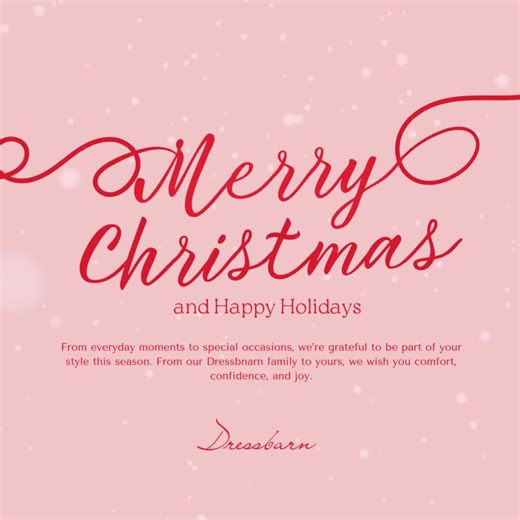 Dressbarn on Instagram: "From everyday moments to special occasions, we're grateful to be part of your style this season. From our Dressbarn family to yours, we wish you comfort, confidence, and joy. Merry Christmas and Happy Holidays! 🎄 #DressBarn #MerryChristmas #HappyHolidays #HolidayStyle #ComfortAndStyle #WomensClothing #EverydayStyle #FamilyFirst #SeasonOfJoy #ThankYou"