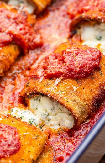 Eggplant Rollatini😍RECIPE: https://www.sipandfeast.com/eggplant-rollatini/ | Sip and Feast