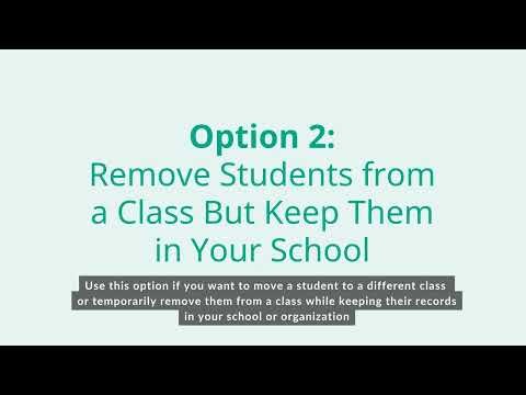 How do I remove a student from my Class or from the School/Organization? | Sensay Tutorials