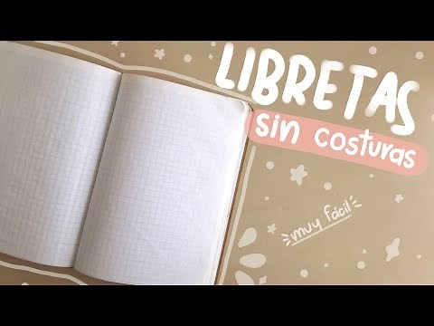 Haz una libreta SIN COSTURAS || ideal para bullet journal || reciclada ✨