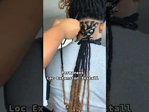 Permanent Loc Extension Tutorial 🔥 #hair #locs #extension #hairstyle