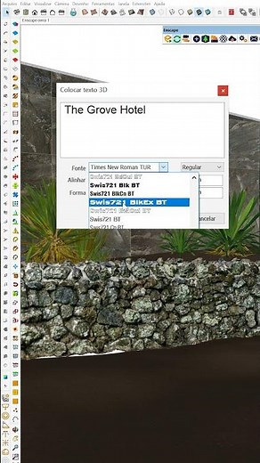 Já conhece a ferramenta de texto do Sketchup?