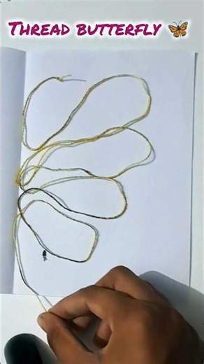 Drawing using thread ✨️ #shorts #art #drawing (its not real i drew it 😅)