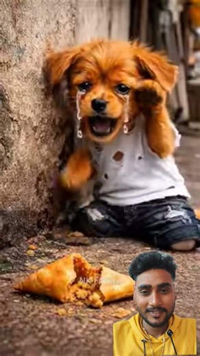 Poor puppy didn't have cash to buy samosa so, his rich friends making fun of him #animals #story