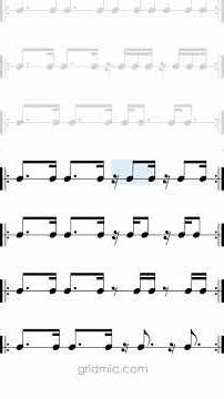 Syncopated 16th Groove 🎶 #syncopation #16thnotes #rhythmreading #drums #drumpractice