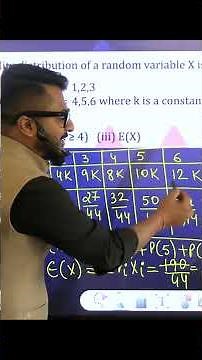Most Important Board Questions for 2026 Class 12 RANDOM VARIABLE #isc #maths #yashsir