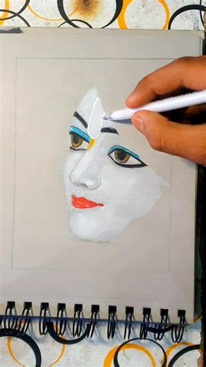 Krishna 👑💝 | In Progress ✨💫 #shortsfeed #art #krishnadrawing