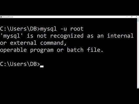 mysql is not recognized as an internal or external command,operable program or batch file