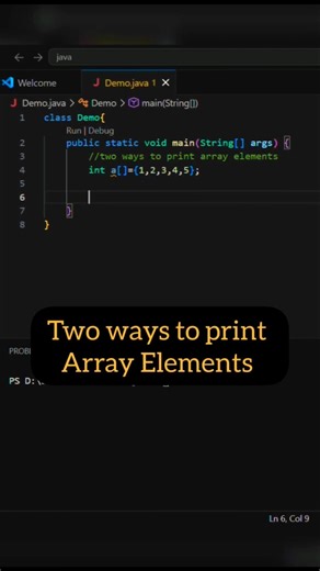 Two ways of printing array #java #coding #trending #programming #javaprogramming #fypシ゚viral